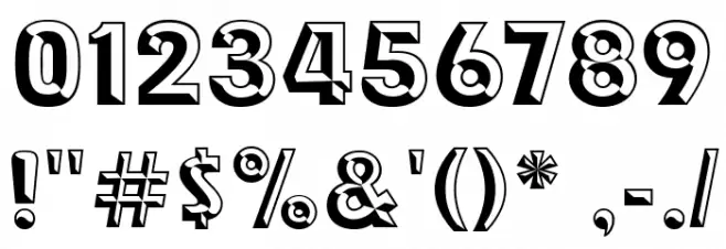 RACE1 Brannt Chiseled NCV Font OTHER CHARS