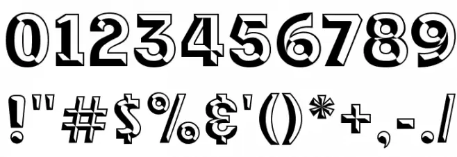 RACE1 Brannt Plus Chiseled NCV Font OTHER CHARS