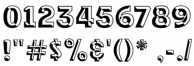 RACE1 Brannt Plus Chiseled NCV Font OTHER CHARS