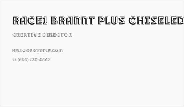 RACE1 Brannt Plus Chiseled NCV Business Card