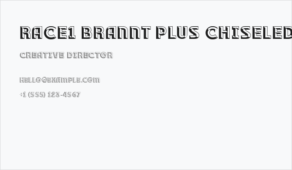 RACE1 Brannt Plus Chiseled NCV Business Card