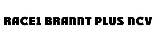 RACE1 Brannt Plus NCV  नि: शुल्क फ़ॉन्ट्स डाउनलोड