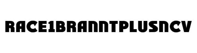 RACE1 Brannt Plus NCV  Frei Schriftart Herunterladen