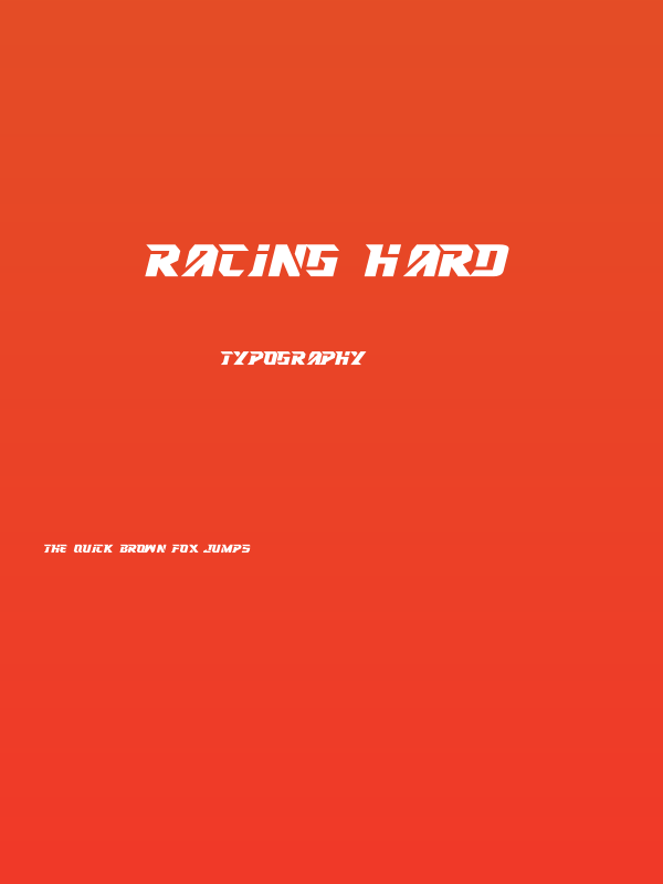 RACING HARD Poster