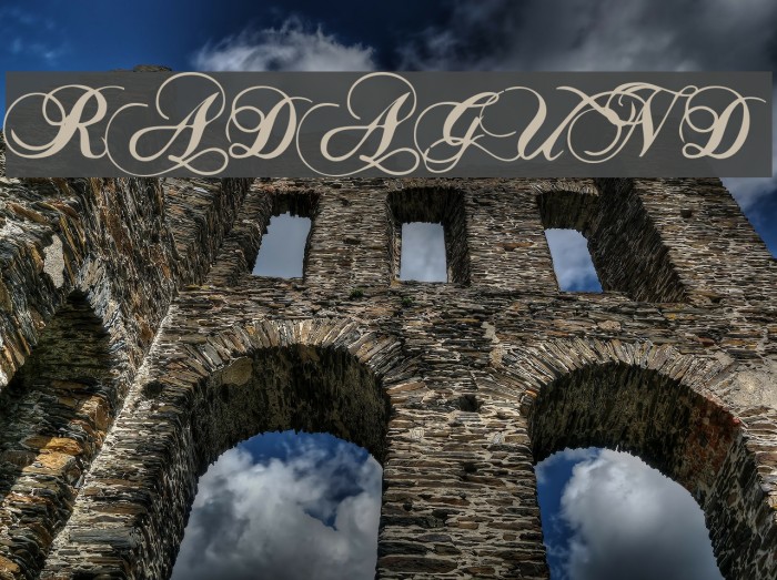 RADAGUND Font examples