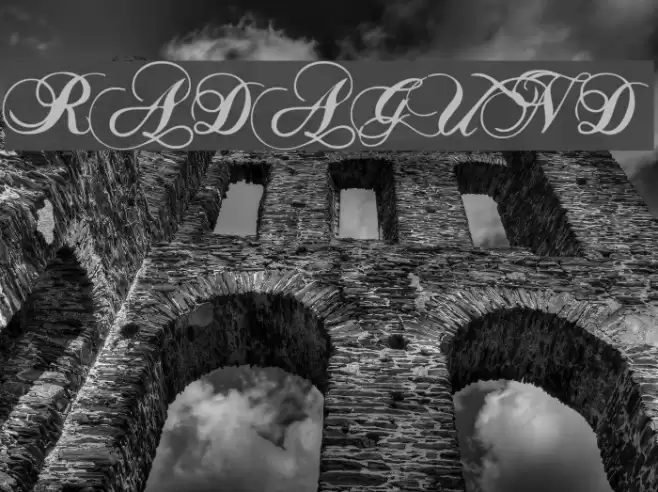 RADAGUND Font examples