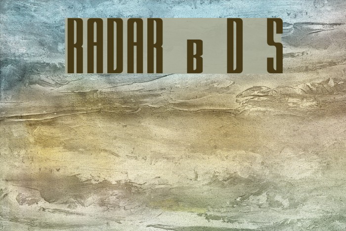 RADAR by Doug Sheets Font examples