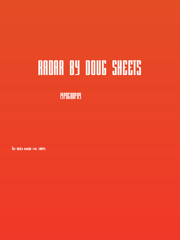 RADAR by Doug Sheets Poster