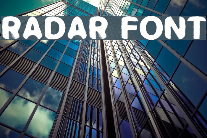 RADAR Font examples