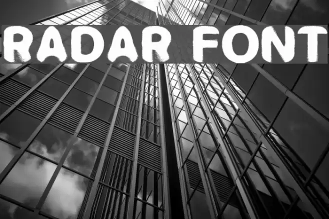 RADAR Шрифта examples