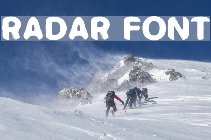RADAR Font examples