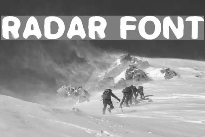 RADAR Шрифта examples