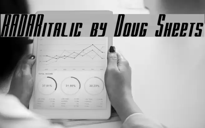 RADARitalic by Doug Sheets Font examples