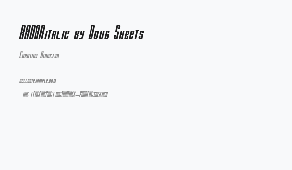 RADARitalic by Doug Sheets Business Card