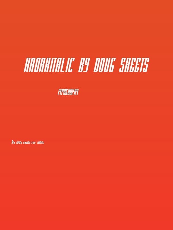 RADARitalic by Doug Sheets Poster