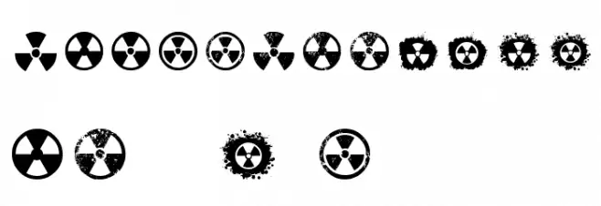 RADIATION Fonte MAIÚSCULAS