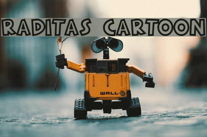 RADITAS CARTOON Font examples