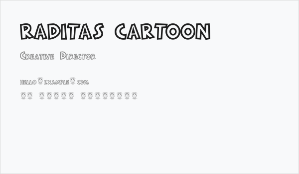 RADITAS CARTOON Business Card
