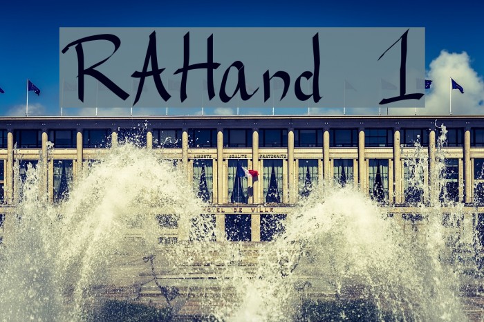 RAHand 1 Font examples