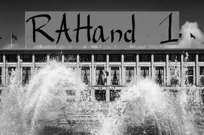 RAHand 1 Schriftart examples