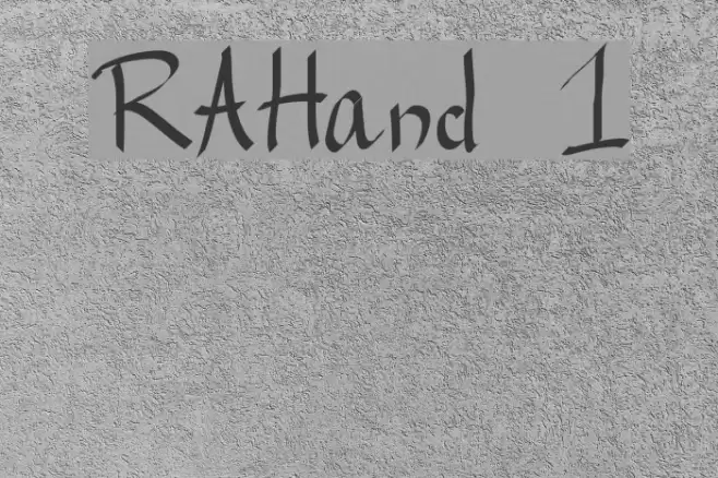 RAHand 1 Schriftart examples