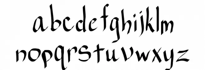 RAHand 1 Schriftart Kleinbuchstaben
