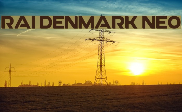 RAI Denmark Neo Font examples