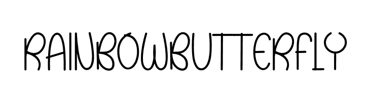 RAINBOW BUTTERFLY  font caratteri gratis