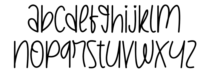 RAINBOW BUTTERFLY Font LOWERCASE
