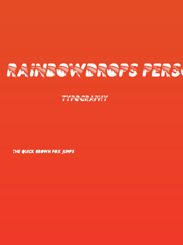 RAINBOWDROPS PERSONAL USE Bold Italic Poster