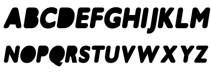 RAINBOWDROPS PERSONAL USE Bold Italic Font LOWERCASE