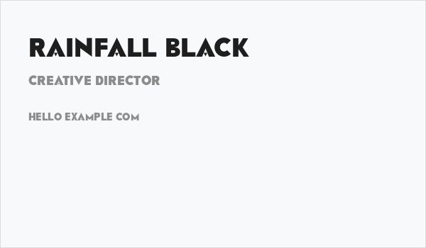 RAINFALL-Black Business Card