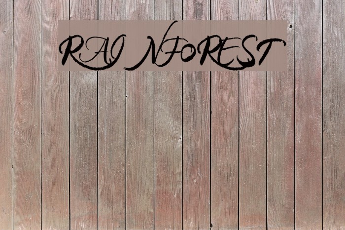 RAINFOREST फ़ॉन्ट examples