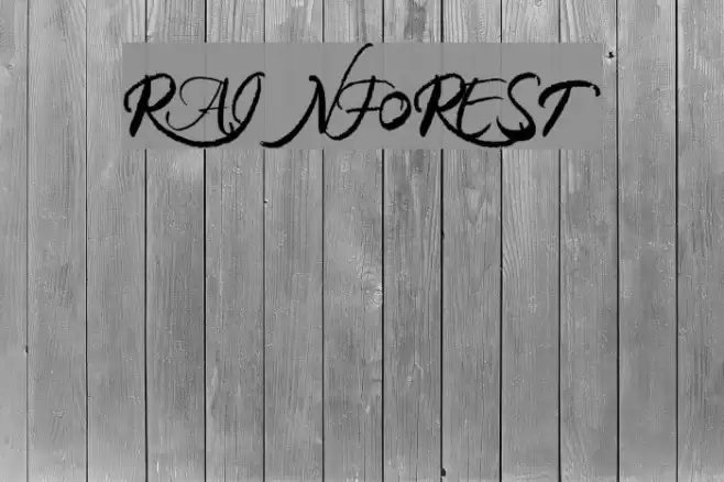 RAINFOREST फ़ॉन्ट examples