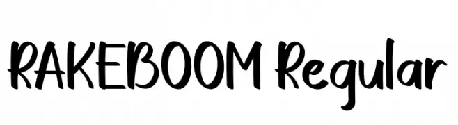 RAKEBOOM Regular  Descarca Fonturi Gratis