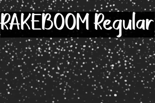 RAKEBOOM Regular Font examples