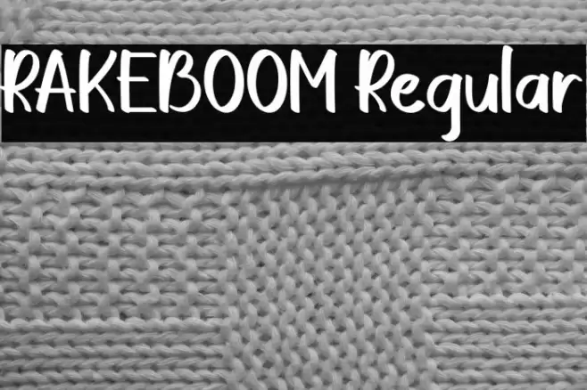 RAKEBOOM Regular Font examples