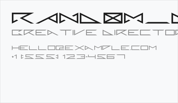 RANDOM_DM Regular Business Card