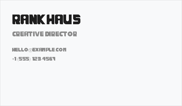 RANKHAUS Business Card