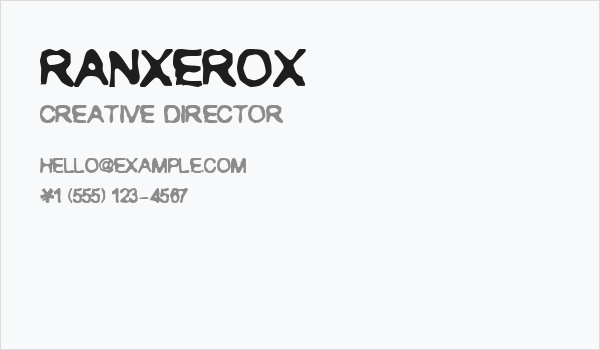 RANXEROX Business Card