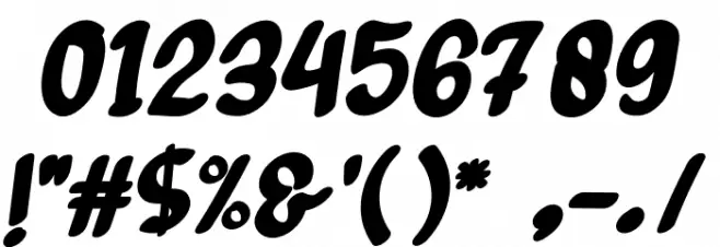 RAPID SQUAD Font OTHER CHARS