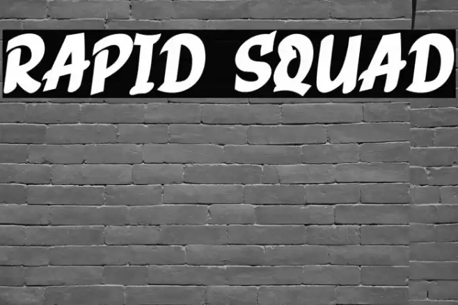 RAPID SQUAD Font examples