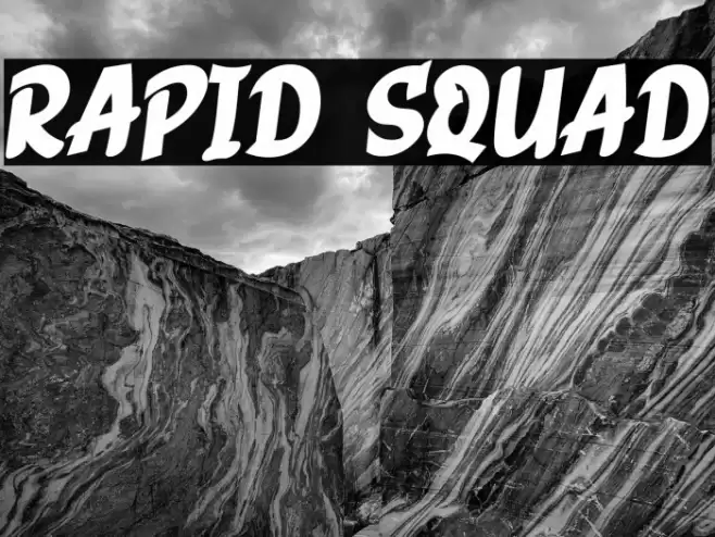 RAPID SQUAD Font examples