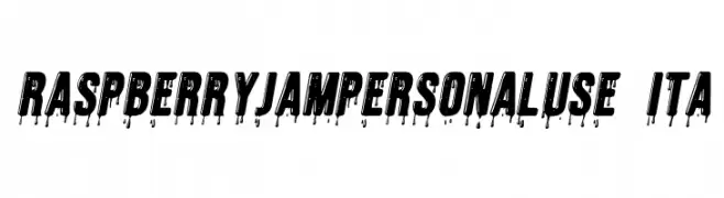 RASPBERRYJAMPERSONALUSE-Ita  Скачать бесплатные шрифты