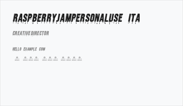 RASPBERRYJAMPERSONALUSE-Ita Business Card
