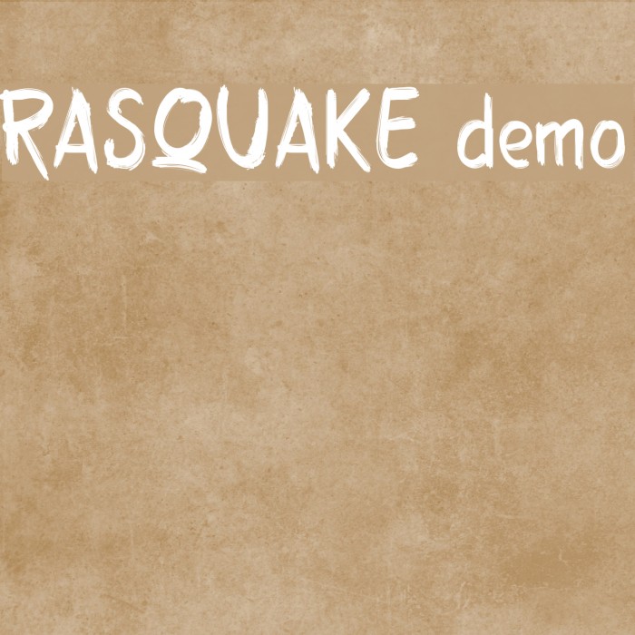 RASQUAKE demo Font examples