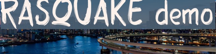 RASQUAKE demo Font examples
