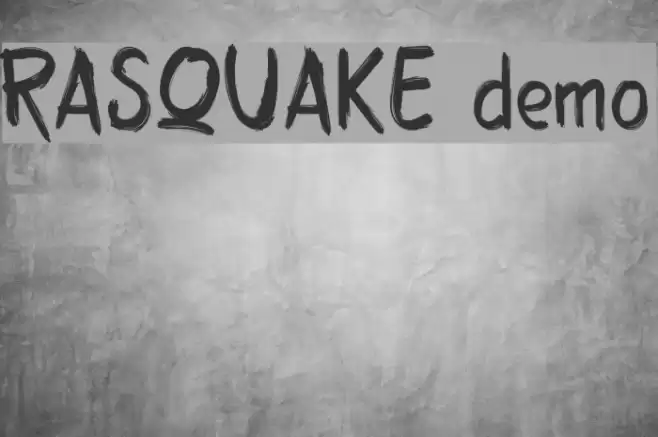 RASQUAKE demo Font examples