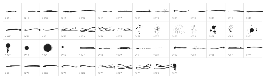 RASQUAKE extra Character Map