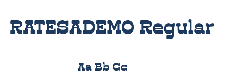 RATESADEMO Regular Font Preview